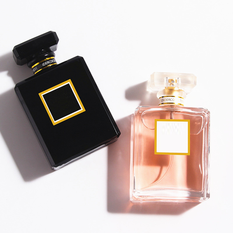 Manufacturers OEM Custom Luxury Black Square Glass Perfume Bottle 50 ml