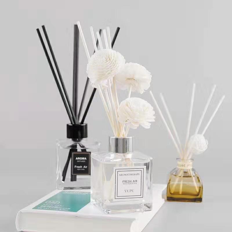 Empty 50 ml clear aromatherapy reed diffuser glass perfume bottle